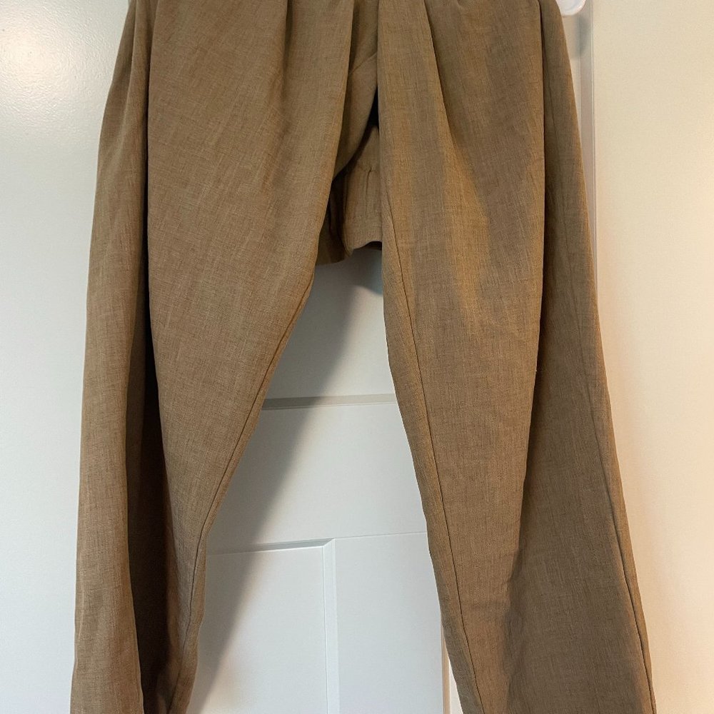 Beige straight legged pants